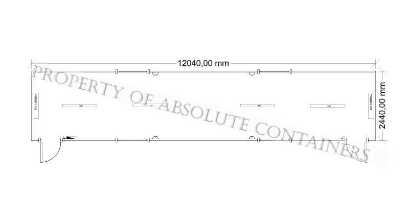 2,4m x 12m Executive Office Container