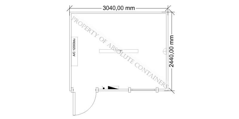 3m x 2,4m Guard Hut Container