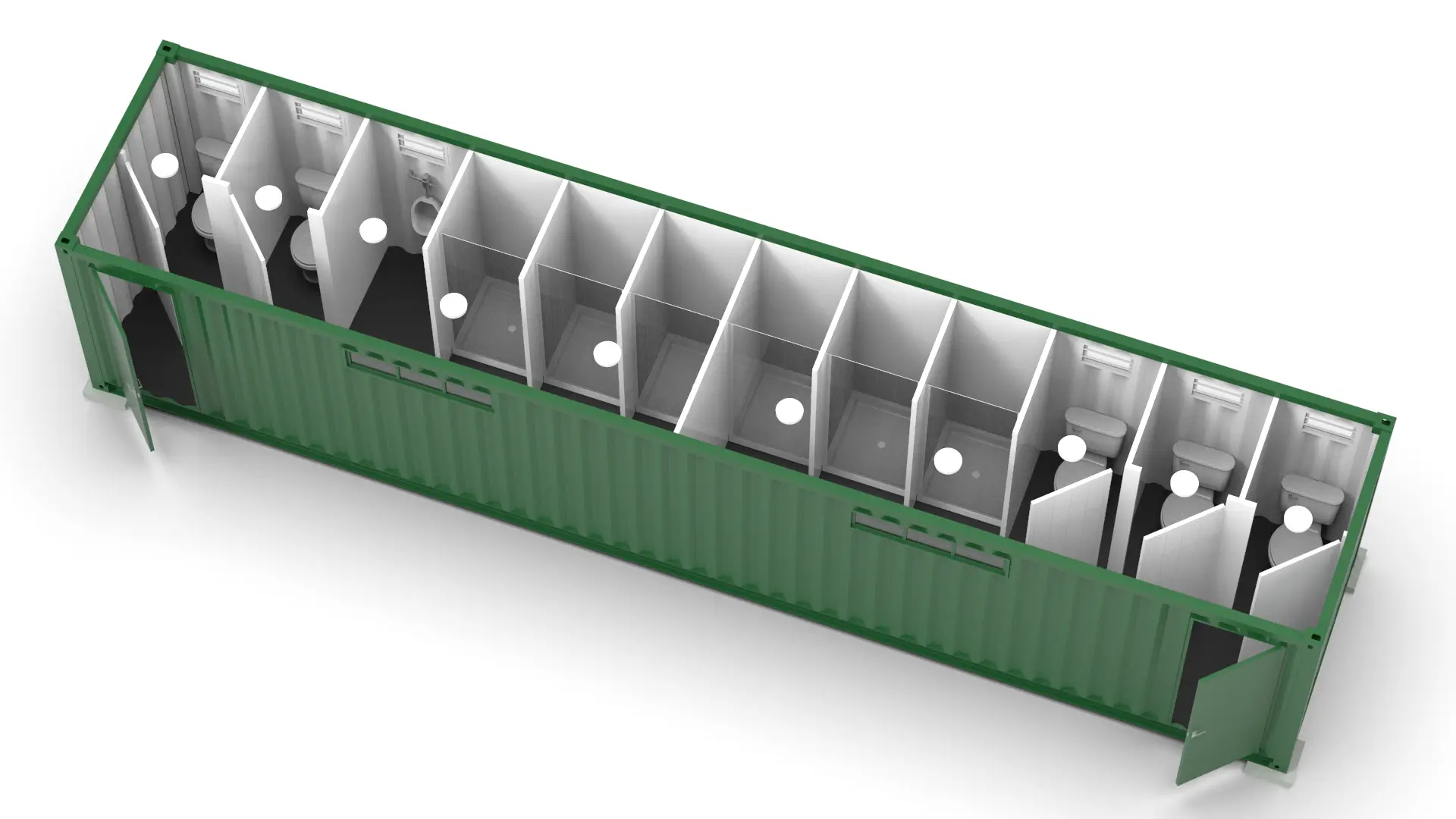 2,4m x 12m MF Ablution - Showers & Toilets