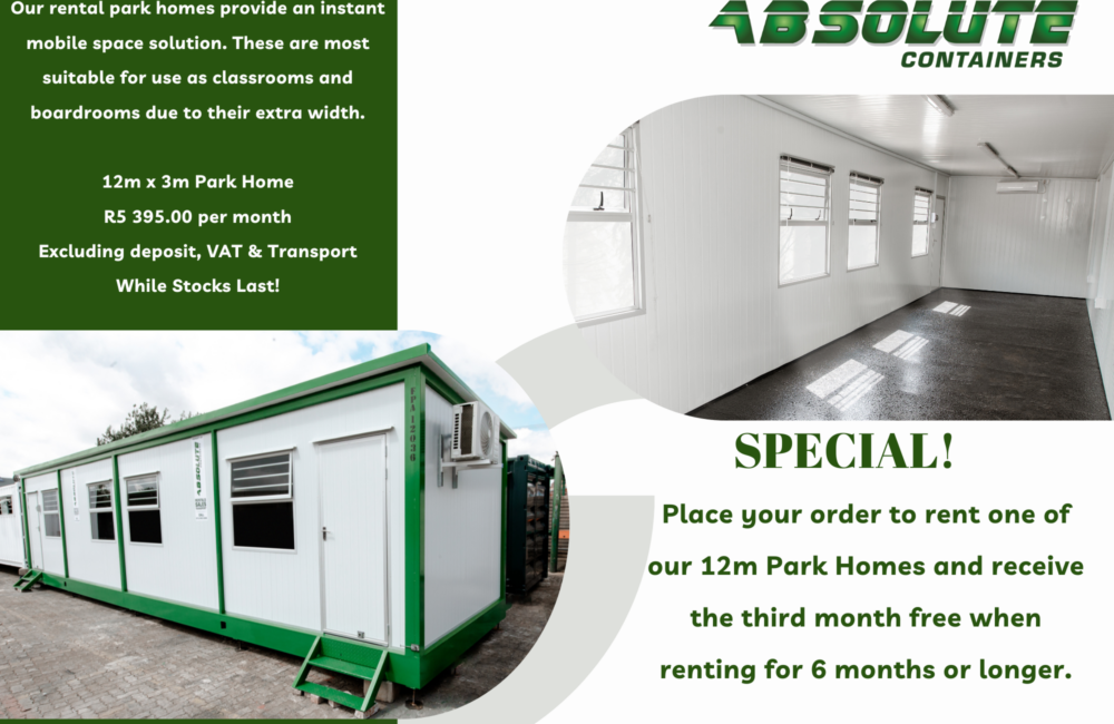12m Park Home Rental Special